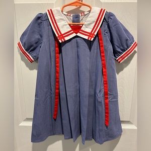 Sailor Dress Blue with White/Red Trim